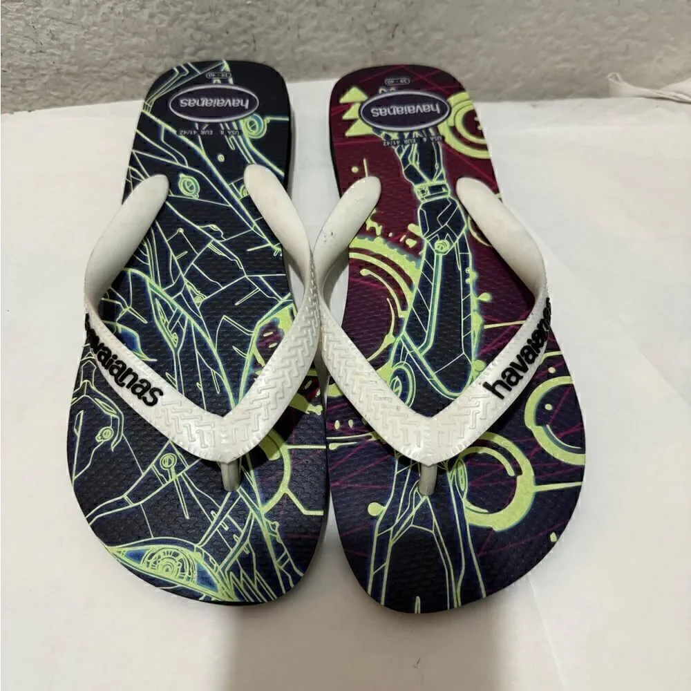 Havaianas Unisex Top Magic Robot Anime Flip Flop Sandals Glow In Dark